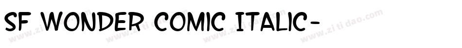 SF Wonder Comic Italic字体转换